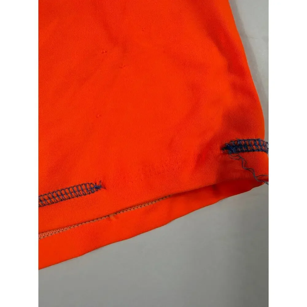 Mini Boden Shark Rash Guard Swim Trunks Set Orange Blue Size 6-7 year boys